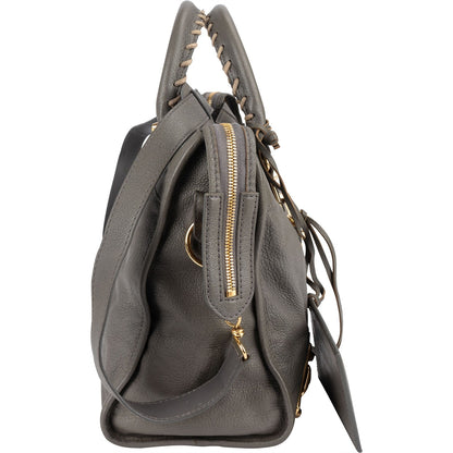 Balenciaga Grey Grained Leather City Handbag