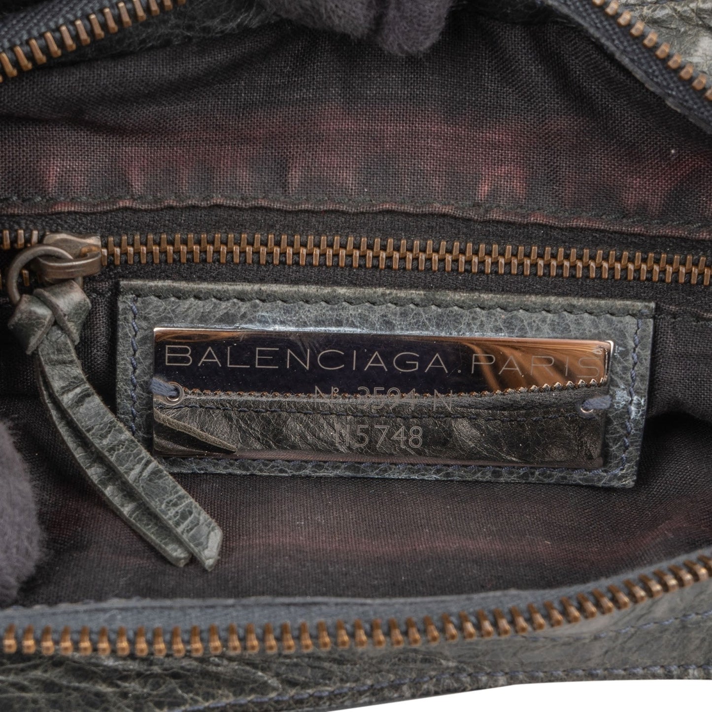 Balenciaga Dark Green Leather Classic City Handbag