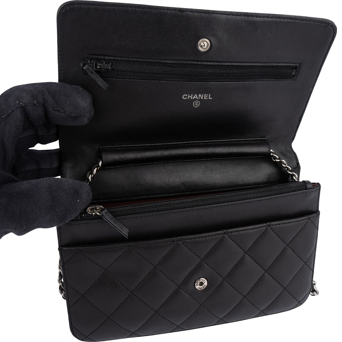 Chanel Quilted Lambskin Wallet On Chain Crossbody Bag