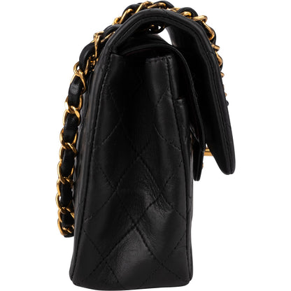 Chanel Quilted Lambskin 24K Small Double Flap Shoulder Bag
