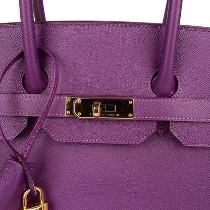 Hermès Violet Epsom Leather Birkin 35 Handbag