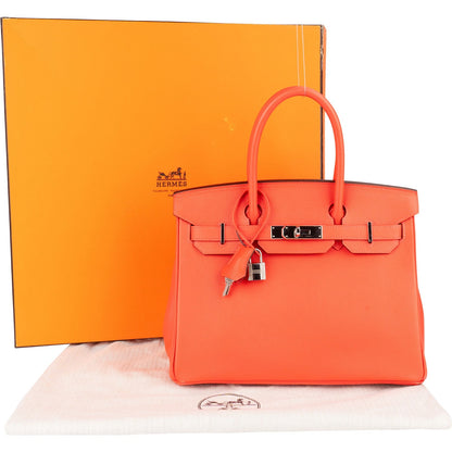 Hermès Coral Epsom Leather Birkin 30 Handbag