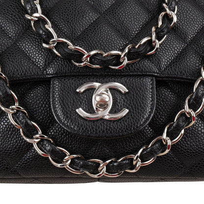 Chanel Quilted Caviar Leather Jumbo Single Flap Crossbody Bag