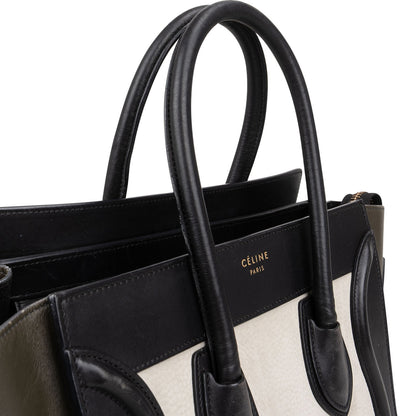 Céline Tricolor Leather Luggage Handbag
