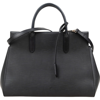 Louis Vuitton Noir Epi Leather Marly MM Handbag M94612