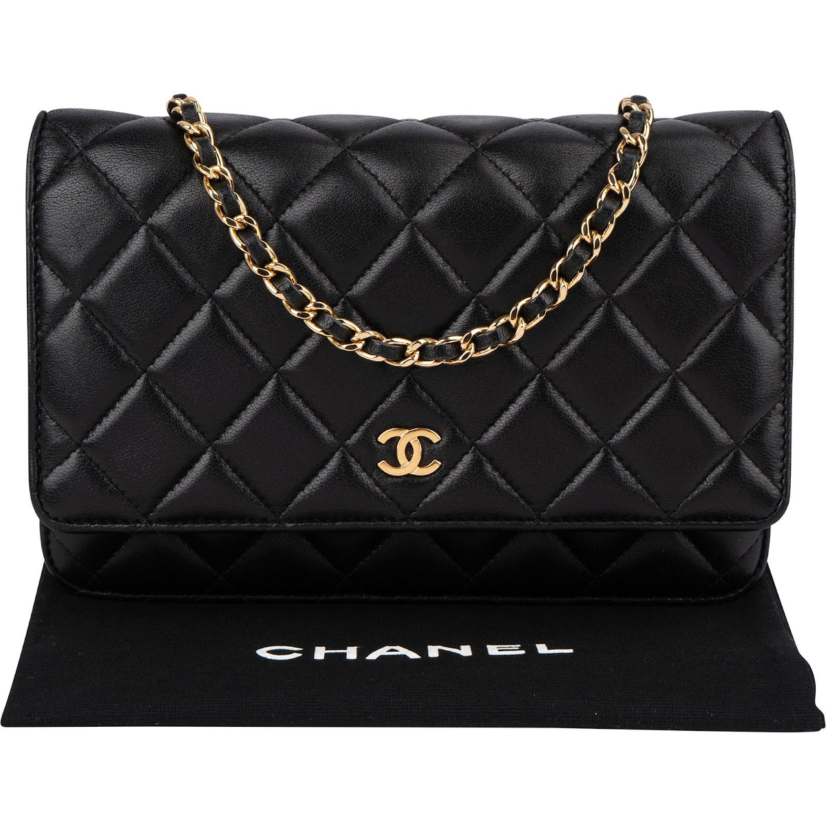 Chanel Quilted Lambskin CC Wallet On Chain Crossbody Bag