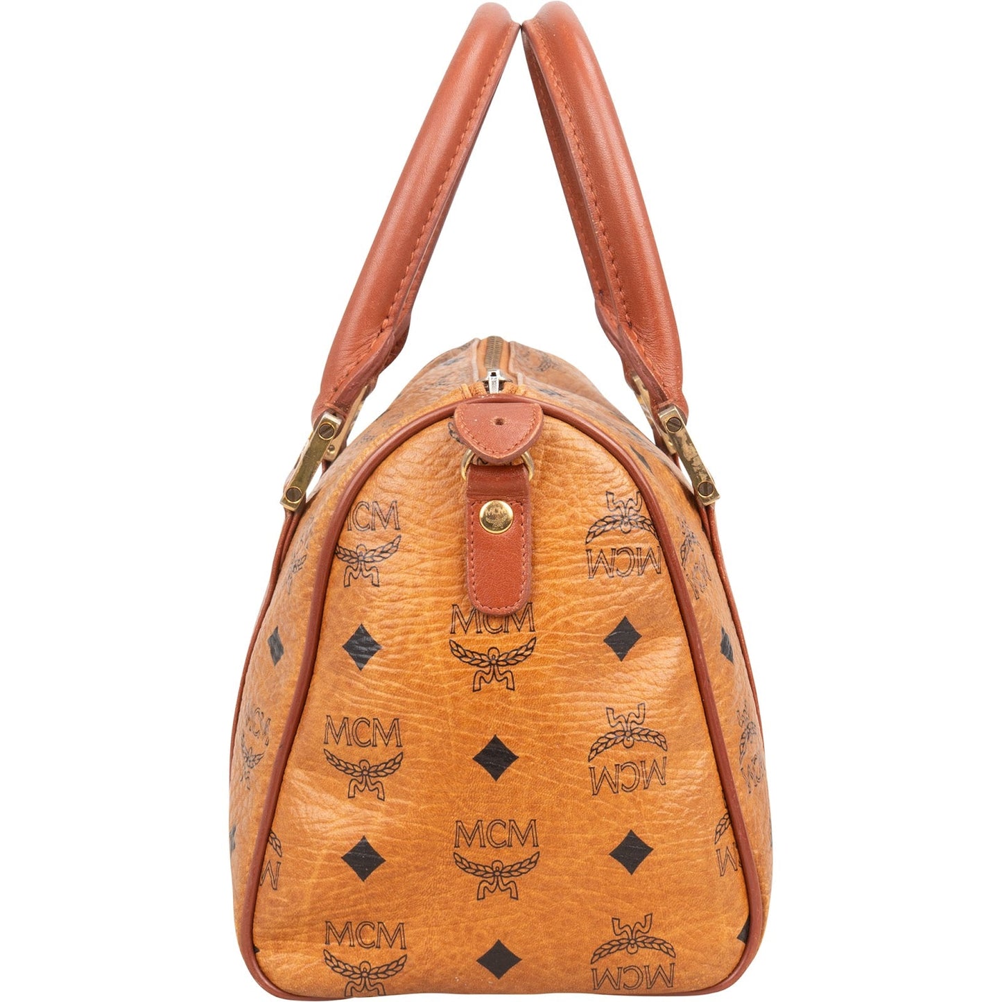 MCM Monogram Visetos Boston Handbag