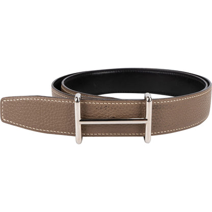 Hermès Reversible Leather H d'Ancre Belt (85)