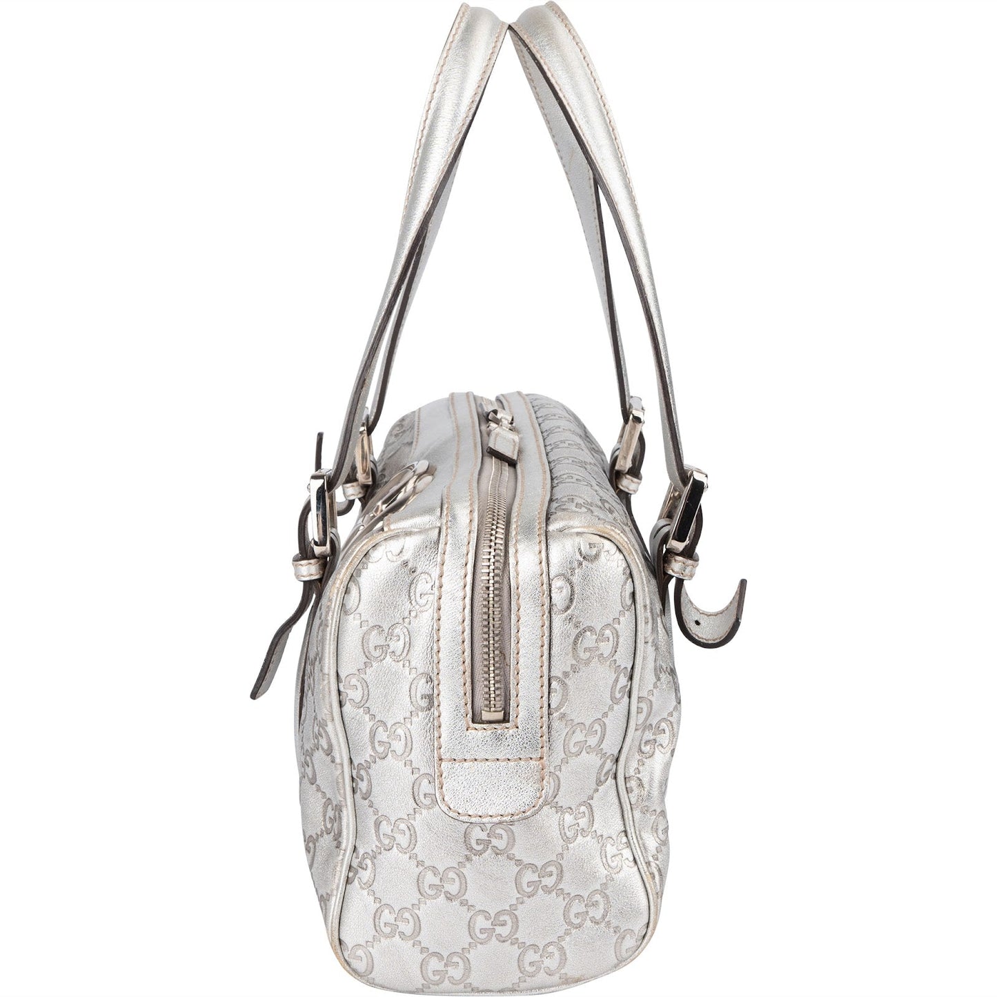 Gucci Leather Monogram Interlocking G Boston Bag Handbag