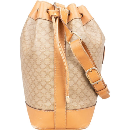 Céline Macadam Monogram Bucket Drawstring Shoulder Bag