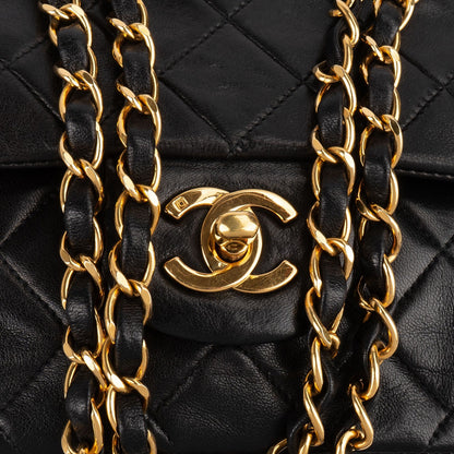 Chanel Quilted Lambskin 24K Gold Medium Double Flap Shoulder Bag