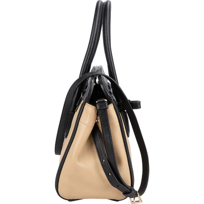 Prada Saffiano Bicolor Leather City Tote Handbag