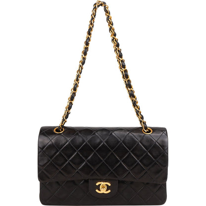 Chanel Quilted Lambskin 24K Gold Medium Double Flap Shoulder Bag