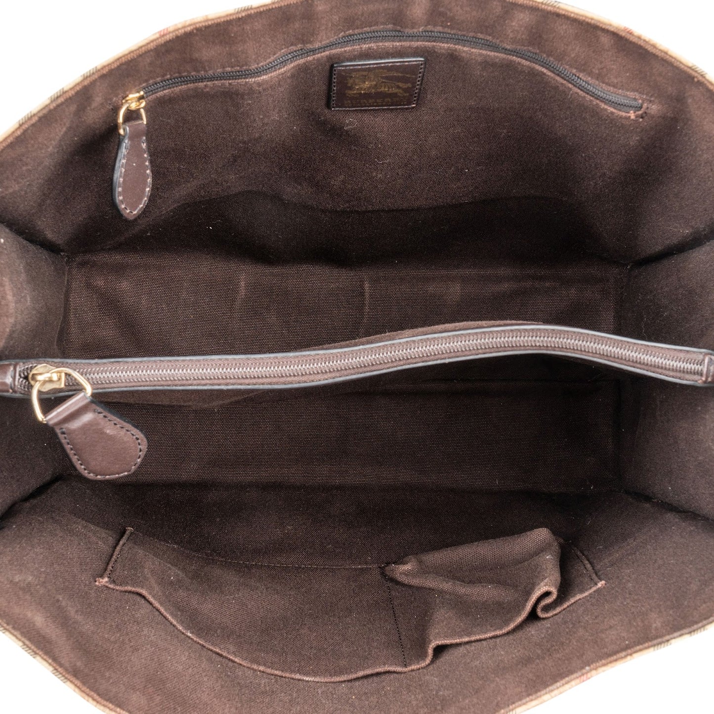 Burberry Haymarket Check Tote Shoulder Bag