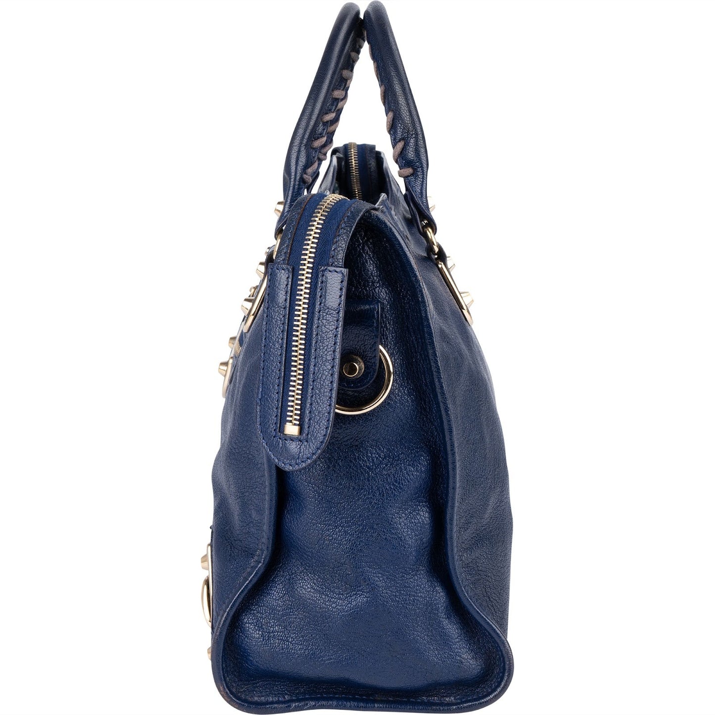 Balenciaga Blue Leather City Handbag