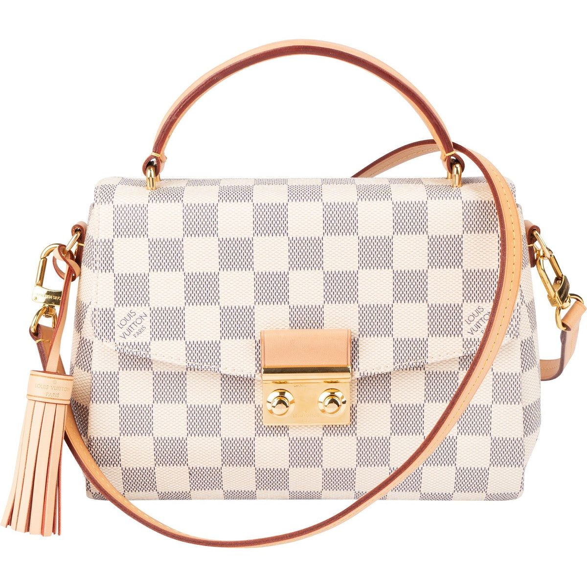 Louis Vuitton Monogram Damier Azur Canvas Crossette Handbag