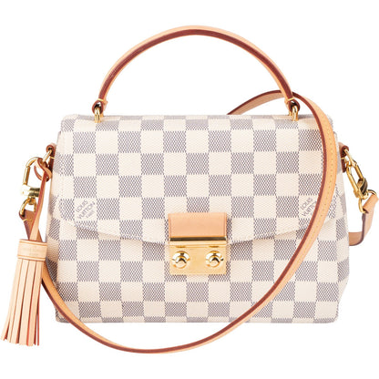Louis Vuitton Monogram Damier Azur Canvas Crossette Handbag