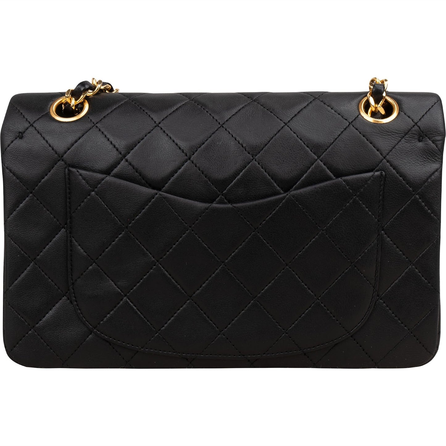 Chanel Quilted Lambskin Small 24K Gold Double Flap Shoulder Bag