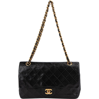 Chanel Quilted Lambskin 24K Gold Medium Double Flap Shoulder Bag