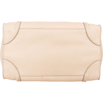 Céline Drummed Calfskin Large Luggage Handbag