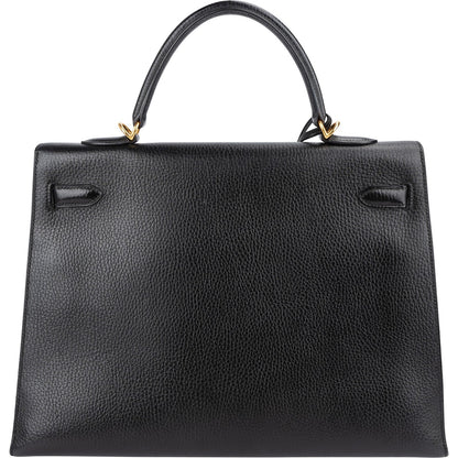 Hermès Ardennes  Leather Kelly 35 Sellier Handbag GHW