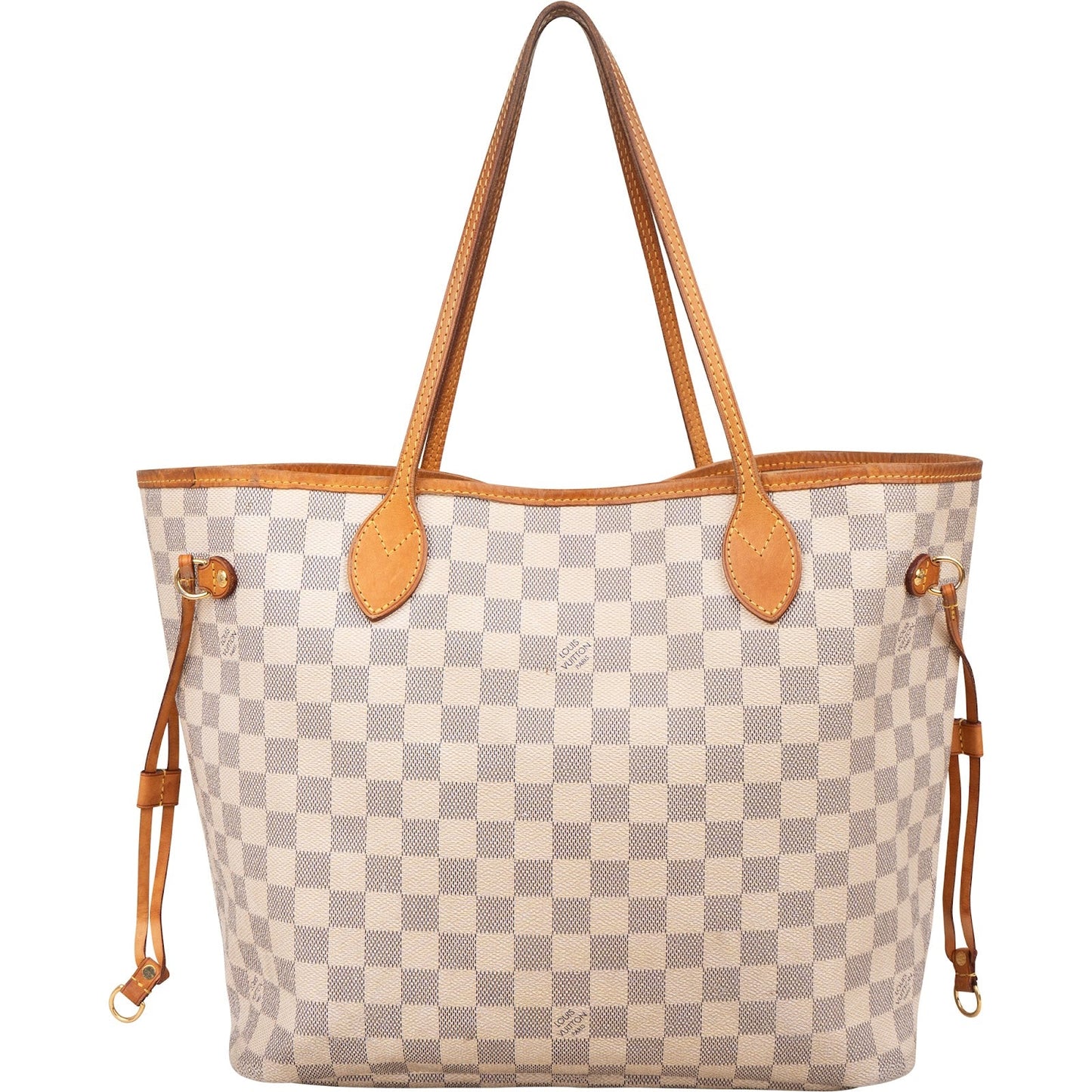 Louis Vuitton Monogram Damier Azur Canvas Neverfull MM Shoulder Bag