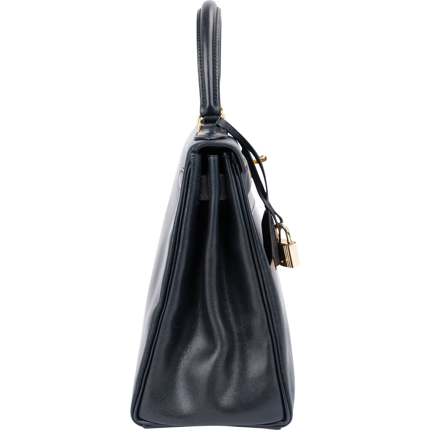 Hermès Blue Boxcalf Leather Kelly 28 Handbag