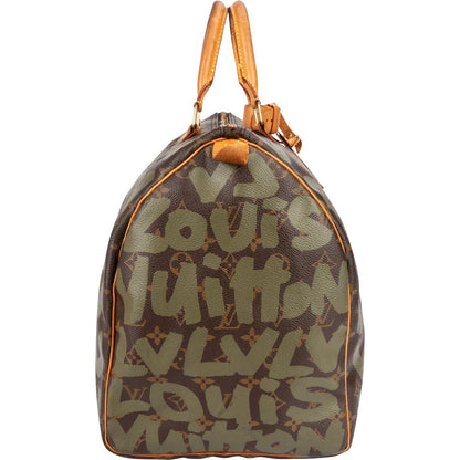 Louis Vuitton Limited Graffiti Monogram Canvas Keepall 50 Travel Bag