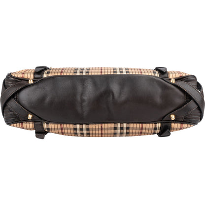 Burberry Pleated Haymarket Check Kentoville Handbag