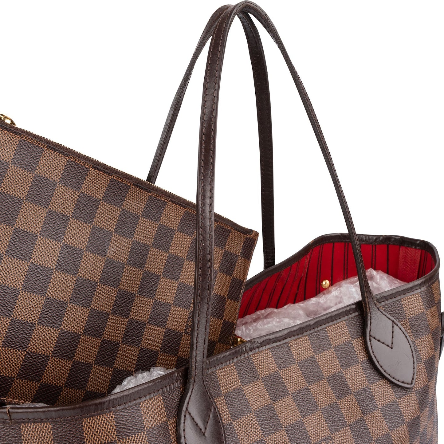 Louis Vuitton Monogram Damier Ebene Canvas Neverfull MM Shoulder Bag