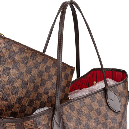 Louis Vuitton Monogram Damier Ebene Canvas Neverfull MM Shoulder Bag