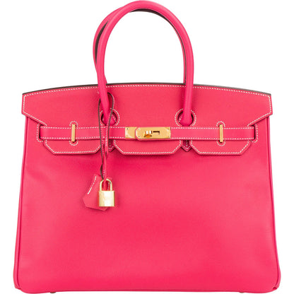 Hermès Rose Tyrien Epsom Leather Birkin 35 Handbag