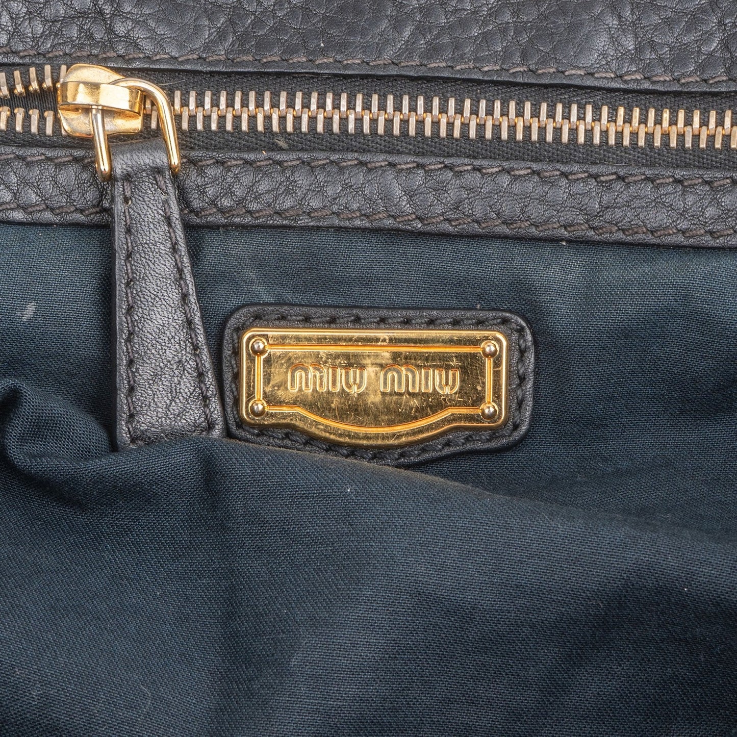 Miu Miu Vitello Daino Leather Bauletto Satchel Handbag