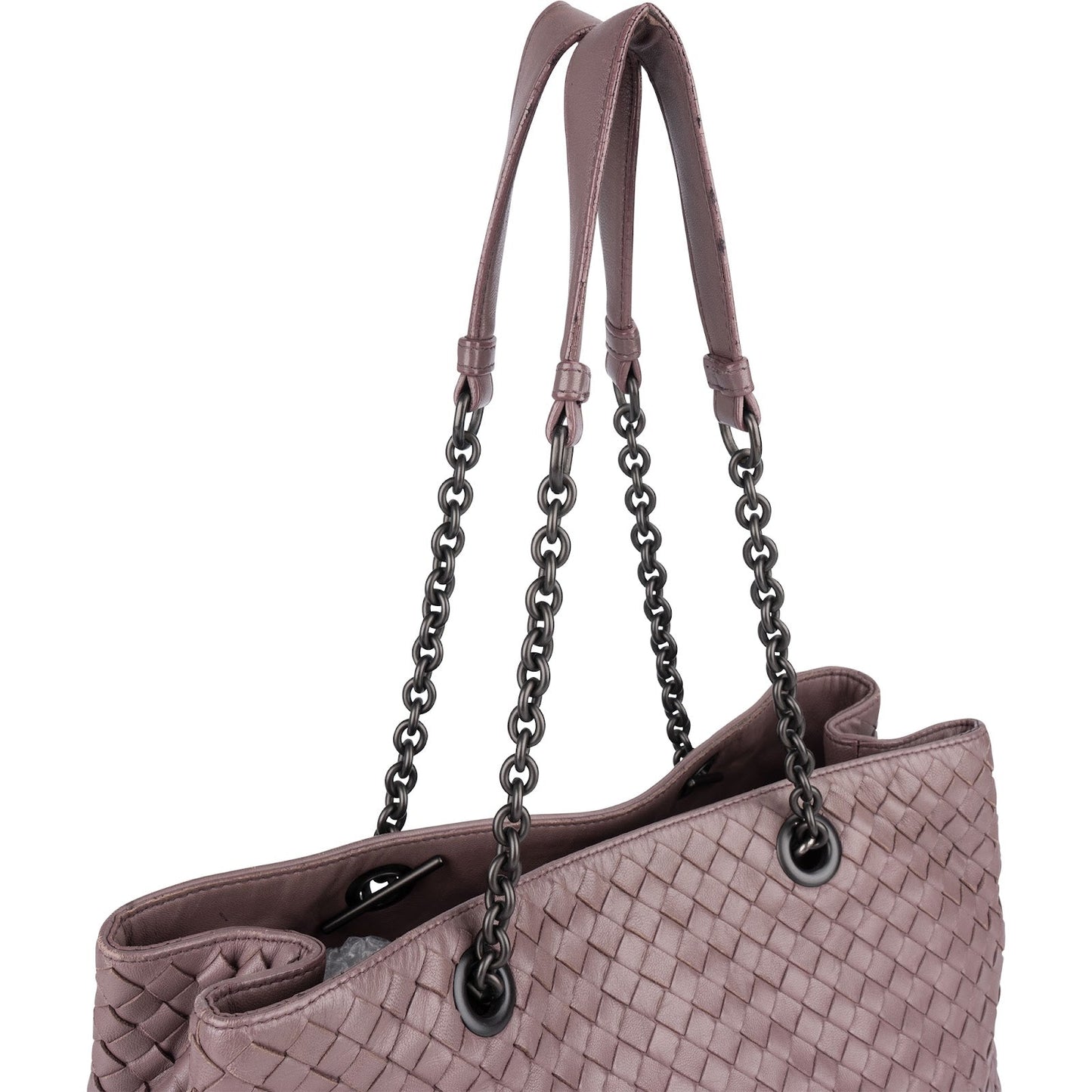 Bottega Veneta Intrecciato Leather Chain Tote Shoulder Bag