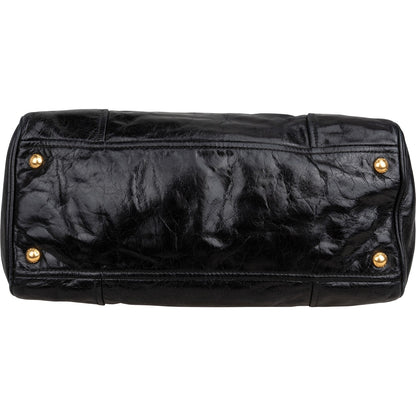 Prada Vitello Shine Leather Bauletto Handbag