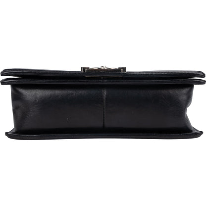 Chanel Aged Quilted Calfskin Medium Boy Crossbody Bag