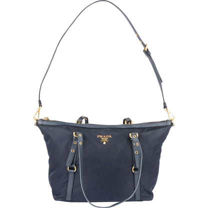 Prada Tessuto Saffiano Leather Tote Shoulder Bag