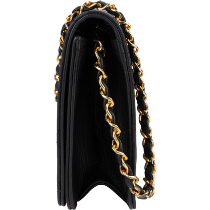 Chanel Quilted Lambskin 24K Gold Single Flap Shoulder Bag