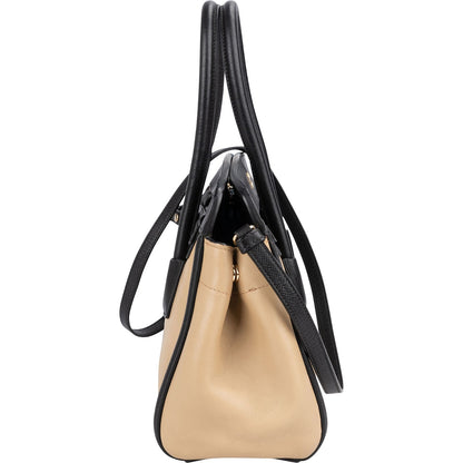 Prada Saffiano Bicolor Leather City Tote Handbag