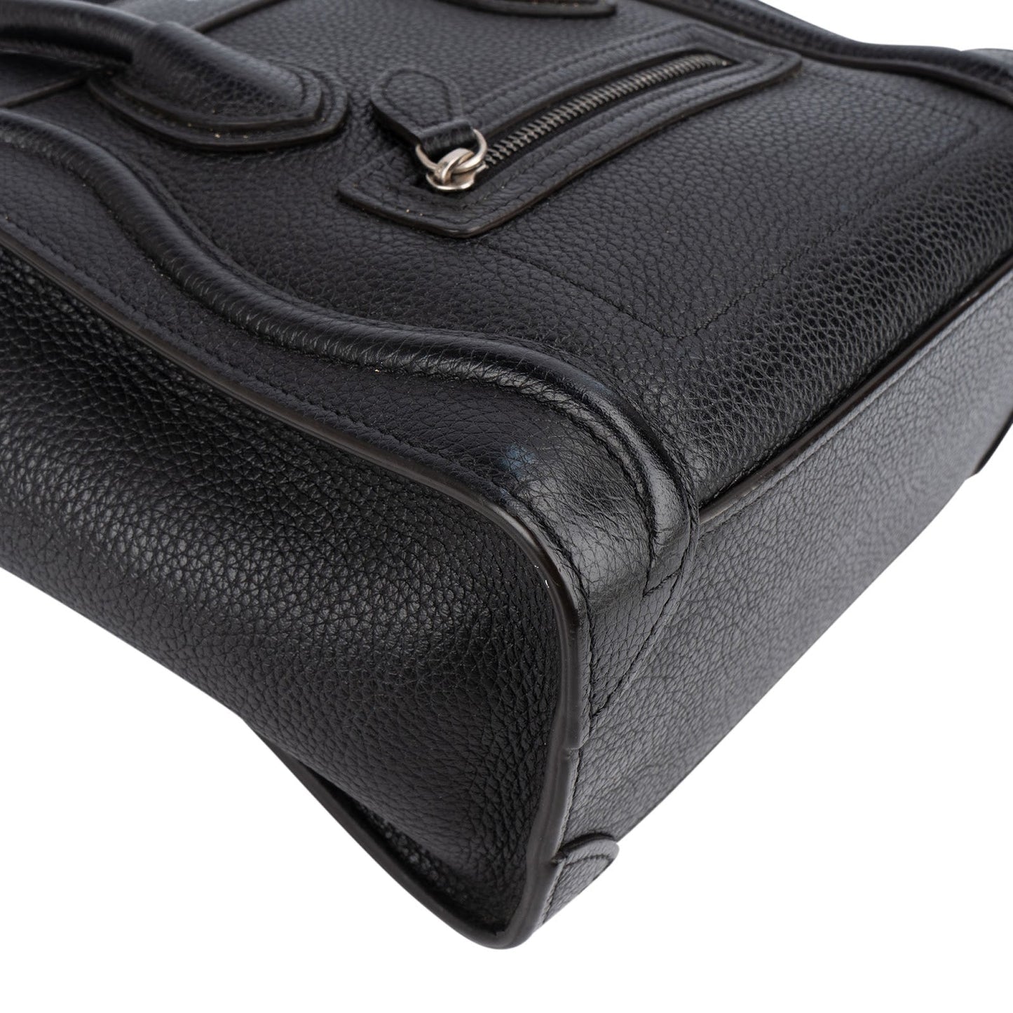 Celine Grained Leather Luggage Nano Crossbody Handbag