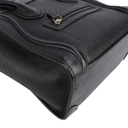 Celine Grained Leather Luggage Nano Crossbody Handbag