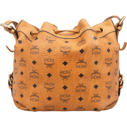 MCM Monogram Visetos Drawstring Bucket Crossbody Bag