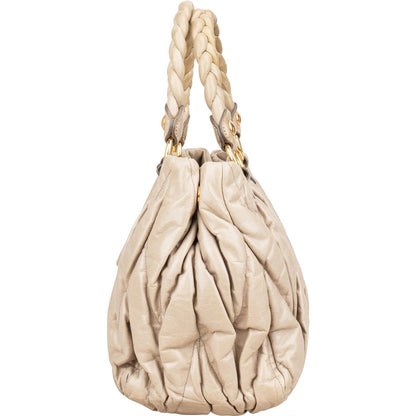 Miu Miu Matelassé Nappa Leather City Handbag