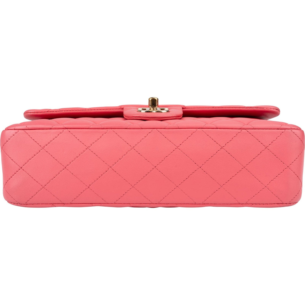 Chanel Quilted Lambskin Gold Medium Double Flap Shoulder Bag