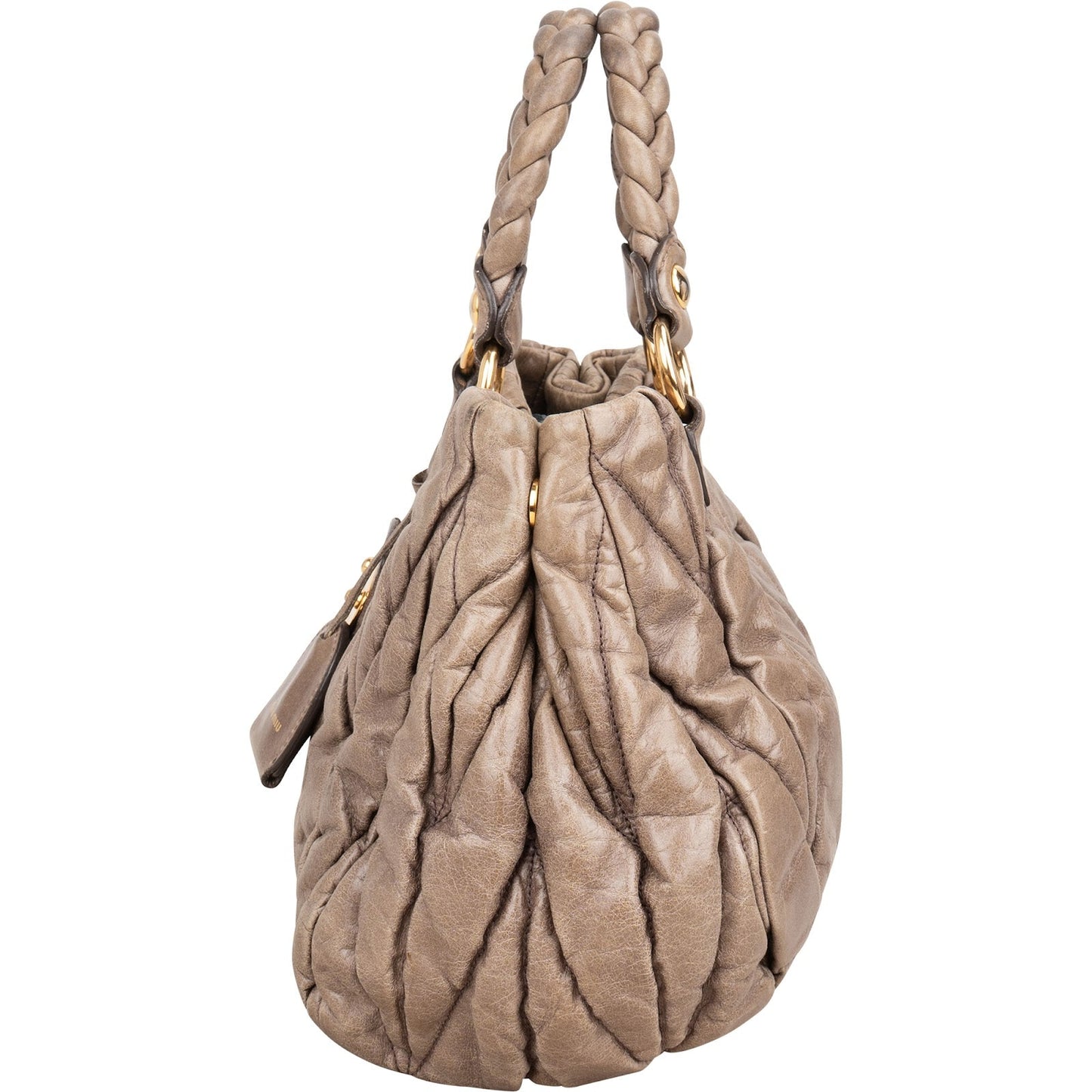 Miu Miu Vitello Lux Quilted Leather City Handbag