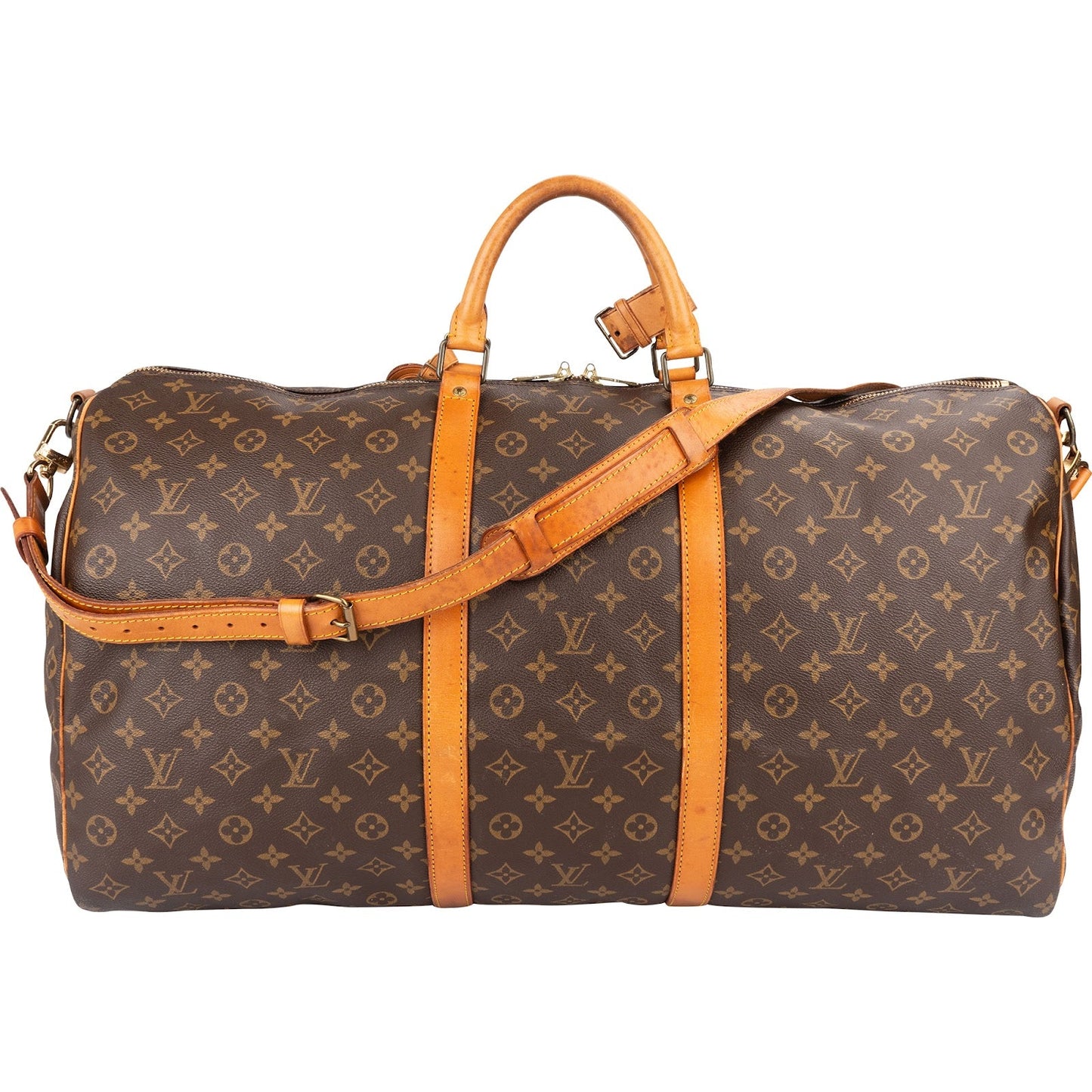 Louis Vuitton Monogram Canvas Keepall 60 Bandoulière Travel Bag
