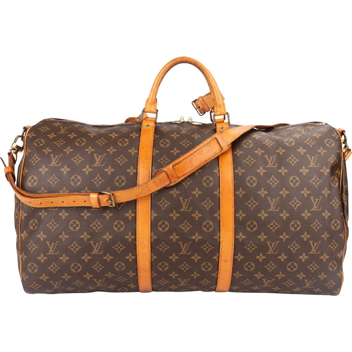 Louis Vuitton Monogram Canvas Keepall 60 Bandoulière Travel Bag