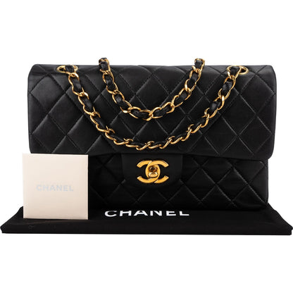 Chanel Quilted Lambskin 24K Small Double Flap Shoulder Bag
