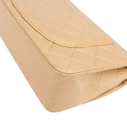 Chanel Quilted Lambskin 24K Gold Small Double Flap Shoulder Bag