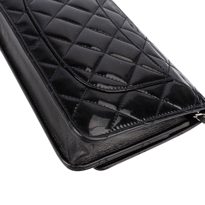 Chanel Quilted Patent Leather Wallet On Chain Crossbody Bag